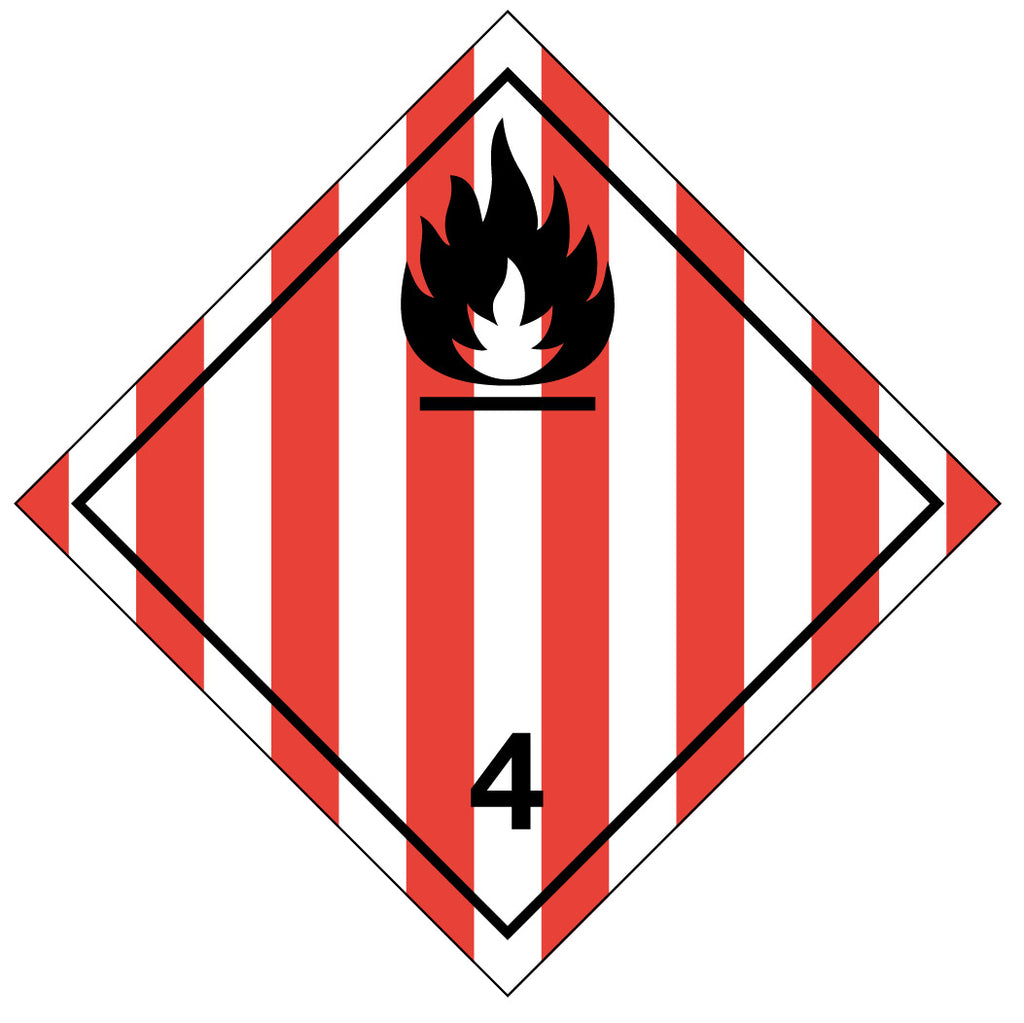 Dangerous Goods 4.1 Flammable Solid Labels