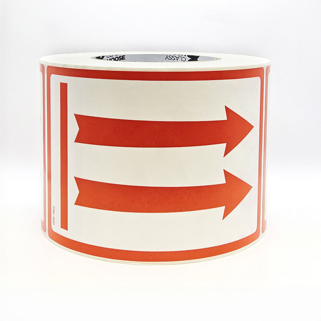 TWO RED ARROWS Pictogram Labels 4" x 6" | Classy Moose™ flat view