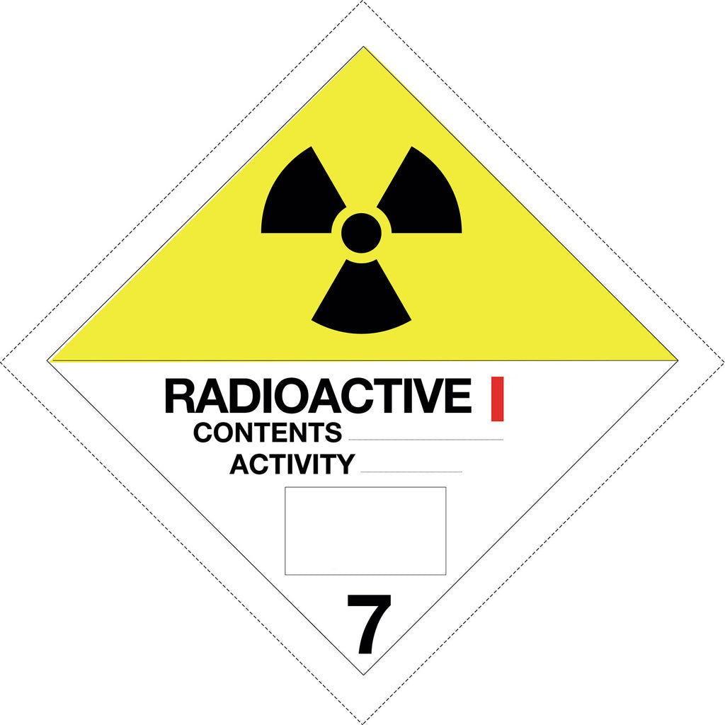 Dangerous Goods 7.1 Radioactive Materials Labels