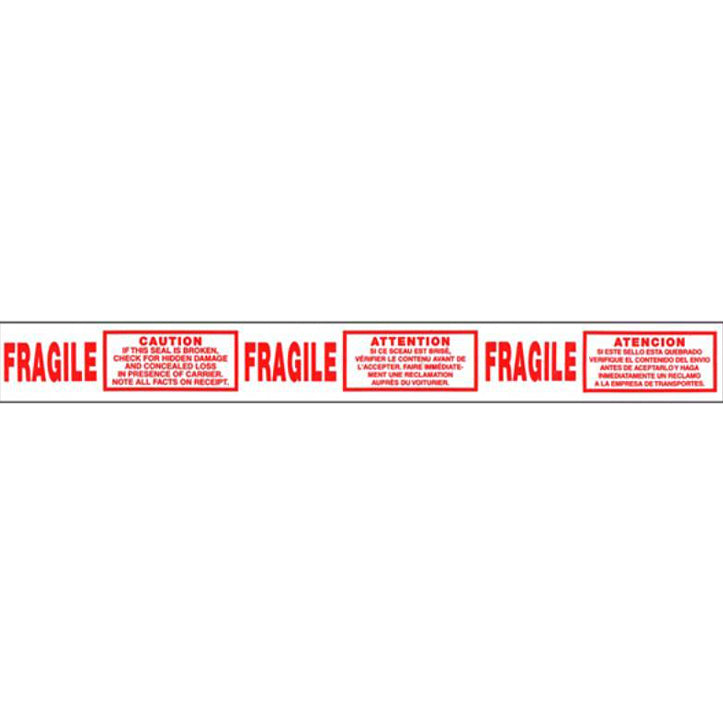 PV318 FRAGILE Trilingual PVC Tape 