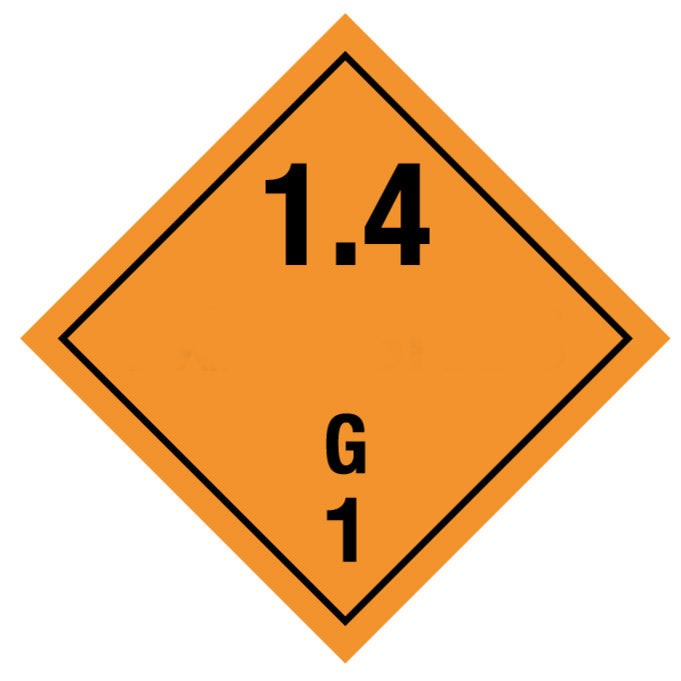 Dangerous Goods 1.4G Explosives Labels