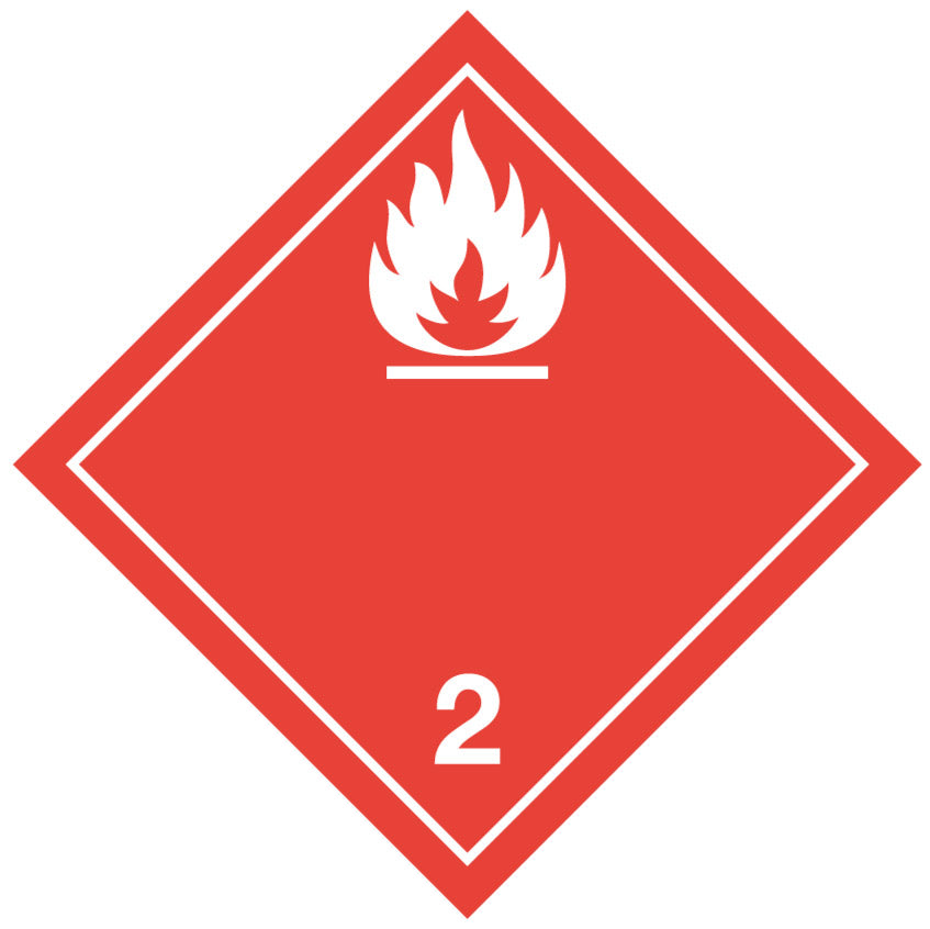 Dangerous Goods 2.1 Flammable Gas Labels