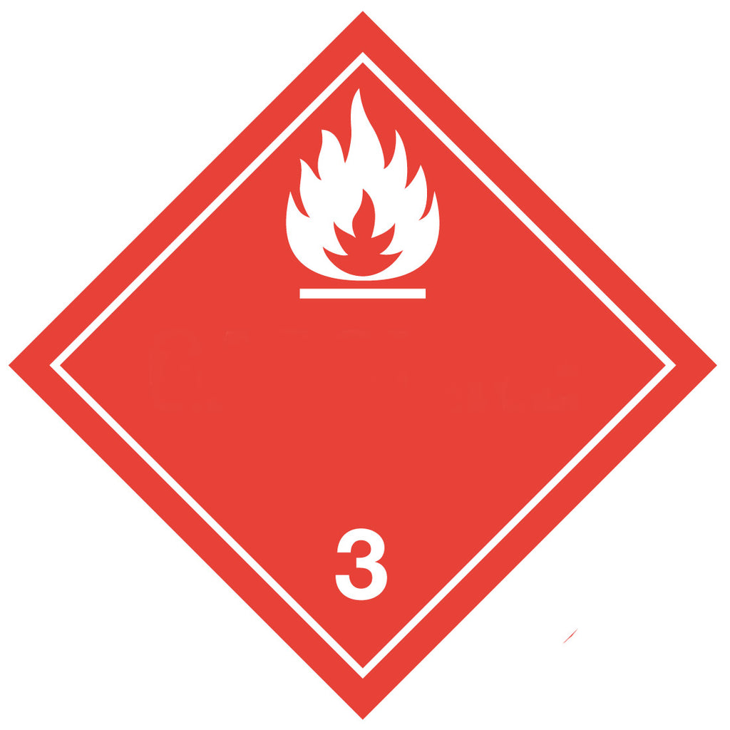 Dangerous Goods 3 Flammable Liquid Labels