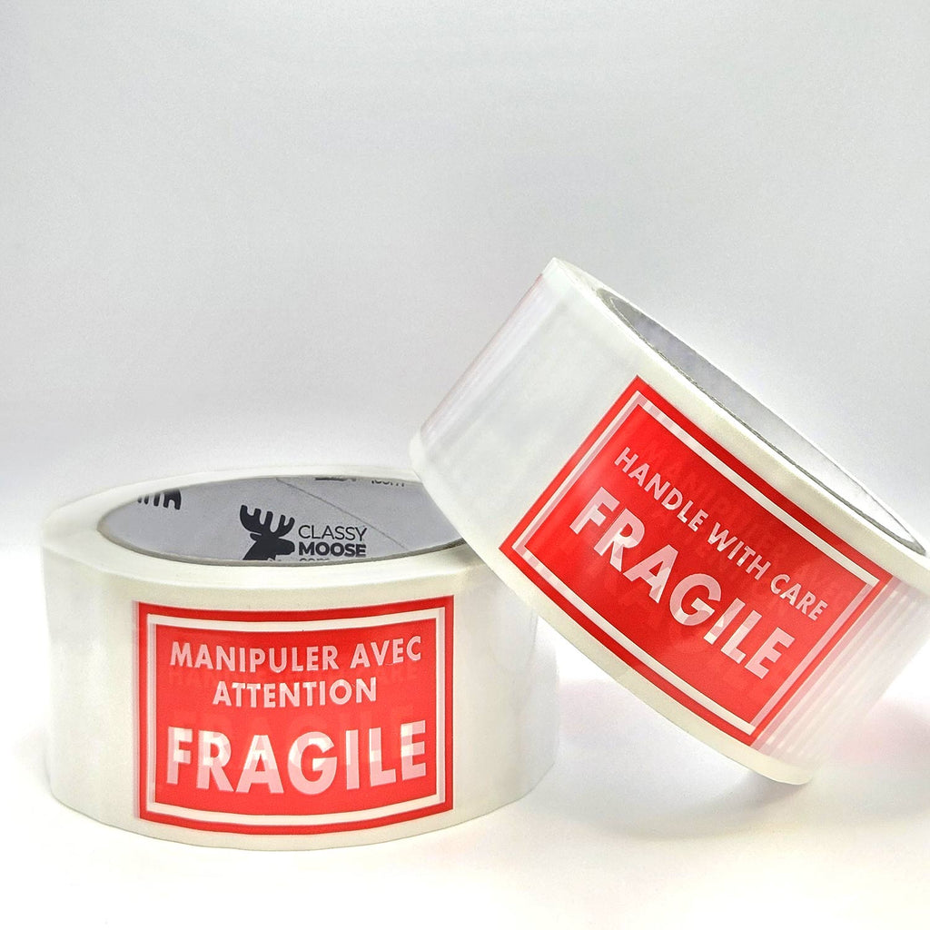 FRAGILE - HANDLE WITH CARE PVC Tape Bilingual 48 mm or 72 mm x 66 M