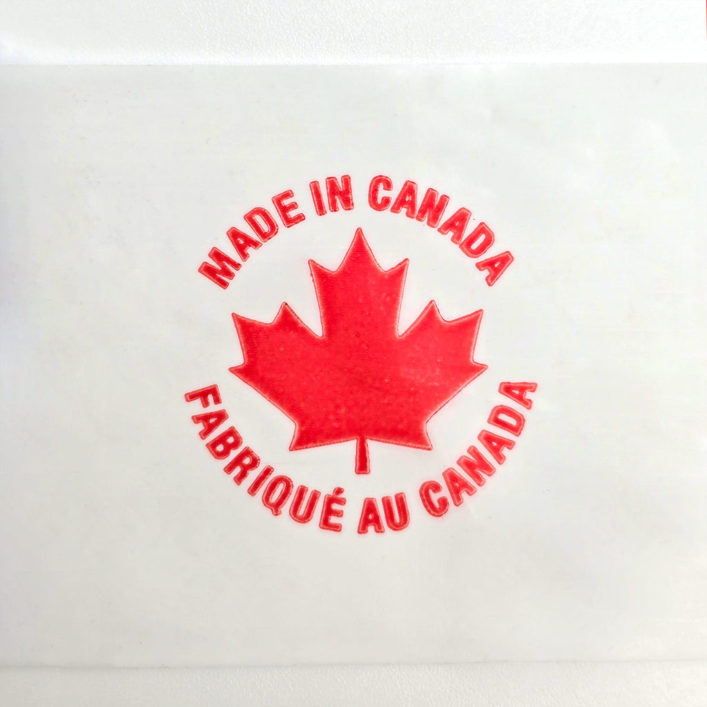 Red MADE IN CANADA Bilingual Poly Tape | Classy Moose™ graphic