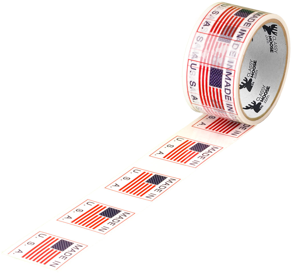 Made in U.S.A. with Flag Poly Tape | Classy Moose™