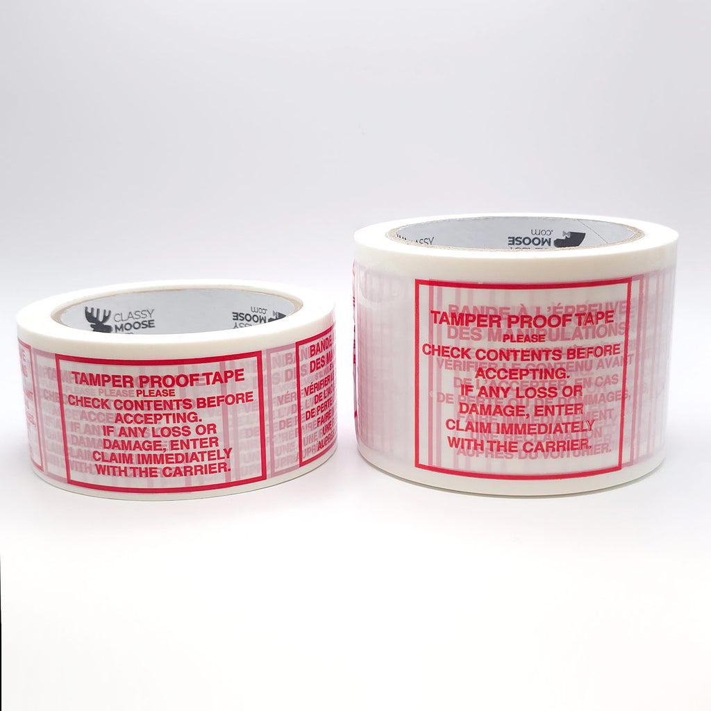 TAMPER PROOF Bilingual PVC Tape | Classy Moose™ hight difference