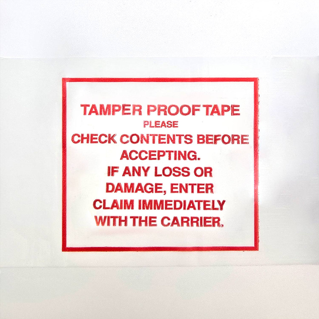 TAMPER PROOF Bilingual PVC Tape | Classy Moose™ message in english