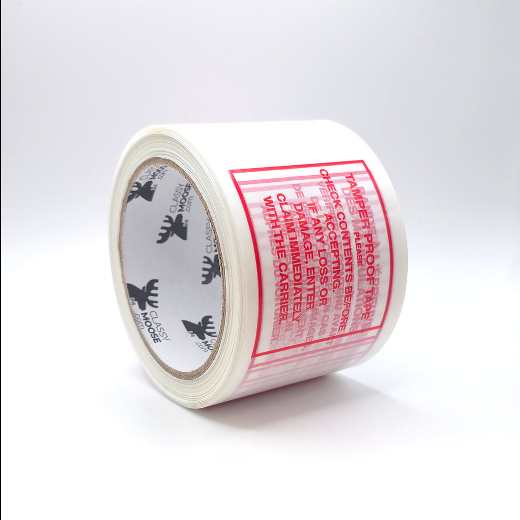 TAMPER PROOF Bilingual PVC Tape | Classy Moose™ 72x66 side