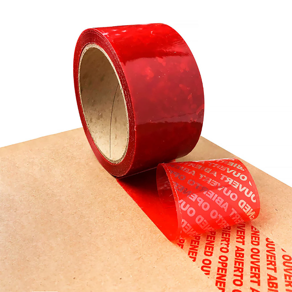 Trilingual Red Security Tape 